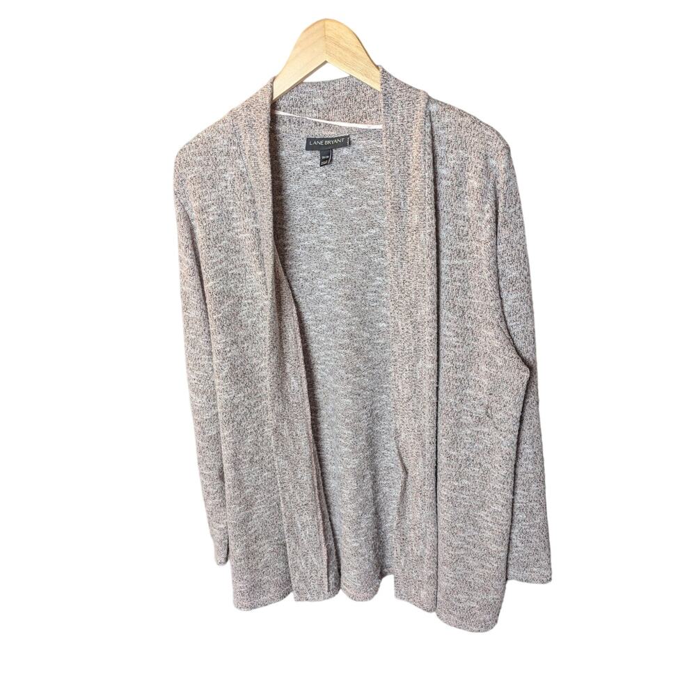 Pink Grey and Silver Knit Open Front Cardigan Longline  Sweater Plus Size 20